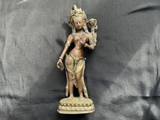 Vintage??  Brass / Bronze Tibetan Hindu Buddha Goddess Tara Statue 12”