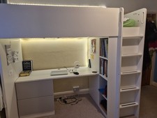 bunk bed with a desk