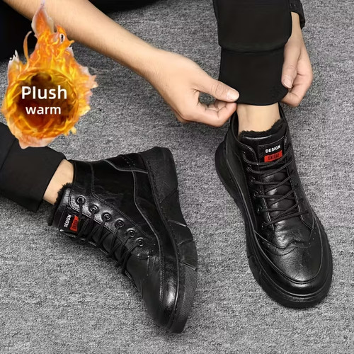 Mens leather warm ankle - uk,