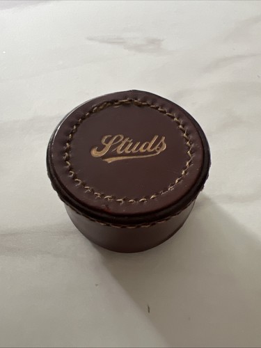 Vintage round leather stud - vintage,