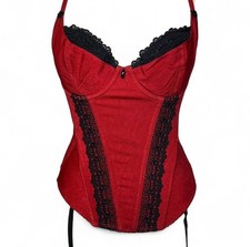 La Senza Red Velour Black Lace