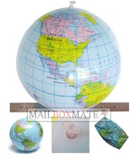 Inflatable Globe Map Ball World Earth Geography Blow Up Atlas Educational Toy   