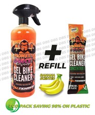 NEW MONKEY JUICE GEL MOTORCYCLE MOTORBIKE BIKE WASH CLEANER 1L BOTTLE + REFILL