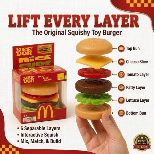 Stackable burger squishy toy - squishy,