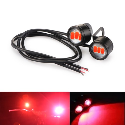 Red motorcycle lights - red,
