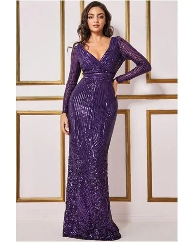 Goddiva size sequin maxi - sequin,
