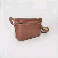 Vintage Retro Leather Style Camera Hard Carry Case Small Brown 