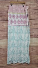 NEXT pink, white & blue butterfly pencil pleat curtains 117x137cm