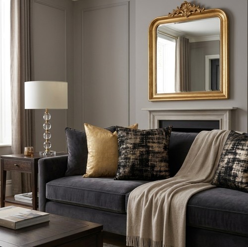 Luxury gold velvet cushion - luxury,