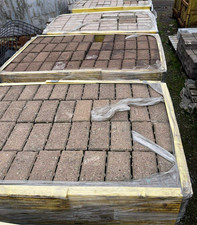 3800+ Thick Reclaimed Buff Grey Paving Bricks 200x100x80mm Block £15 per sq m