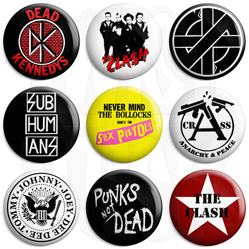 Punk rock badges various - rock,