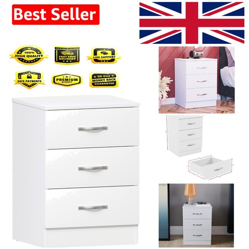 Large white bedside cabinet - large,