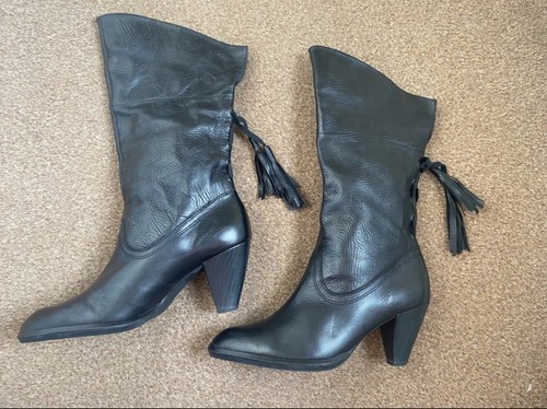 Ladies black leather - black,