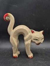 Rare c.1920 Art Deco Scared ? Cat  Figure 5.5ins High Made In England