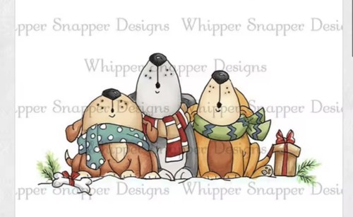Three humorous christmas dogs - three,