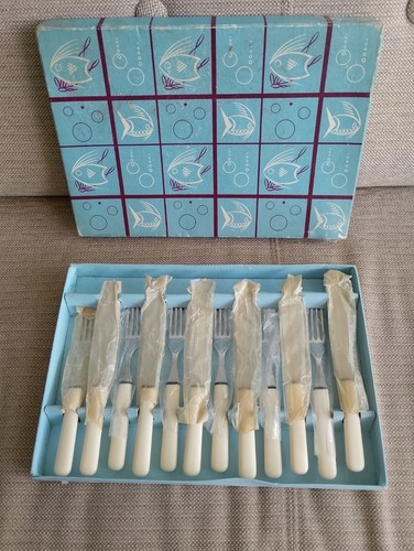 Vintage pce fish cutlery - vintage,