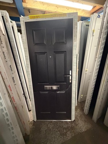 New black composite door - composite, fd30