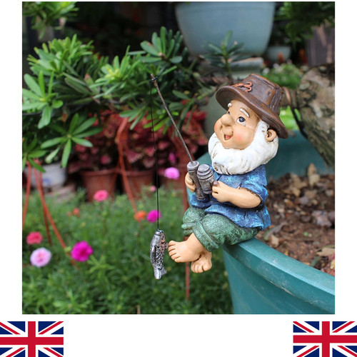 Garden gnome fishing rod - garden,