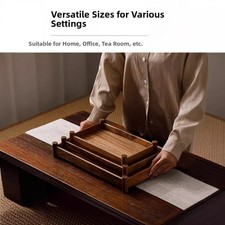 Vintage Walnut Wood Tea Tray