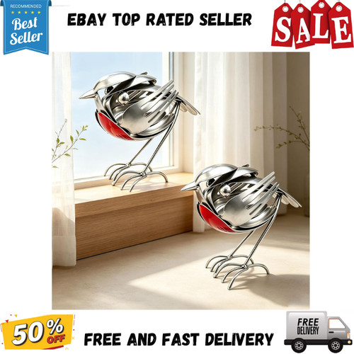 Metal robin garden ornament - garden,