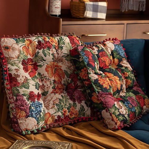 Ethnic floral floor cushions - floor,