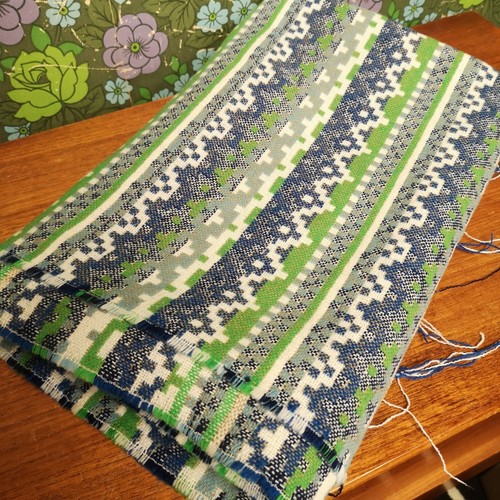 Vintage blue green pattern - green,