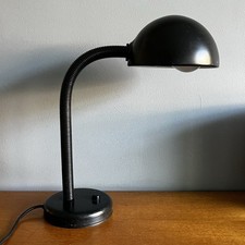 Vintage 1980s Habitat Black Gooseneck Desk Lamp Adjustable Table Lamp