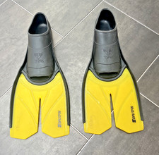 TYR SWIMMING SPLIT FINS FLIPPERS YELLOW/BLACK SIZE M UK 6-7 EUR 39-40