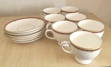Wedgwood Colorado Bone China 7 Tea Cups & 6 Saucers Set- Made in England