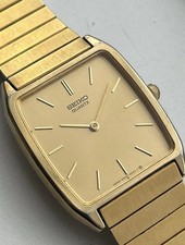 Seiko Tank Mens 6580-5780 Gold plated gents dress watch no date model Vintage
