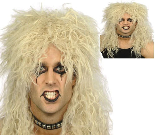 Blonde rock star wig mens - star,