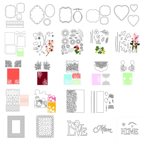 Spring flowers border lace - spring,