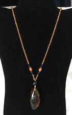AMBER STYLE LADIES COSTUME JEWELLERY NECKLACE With Scorpion Inside