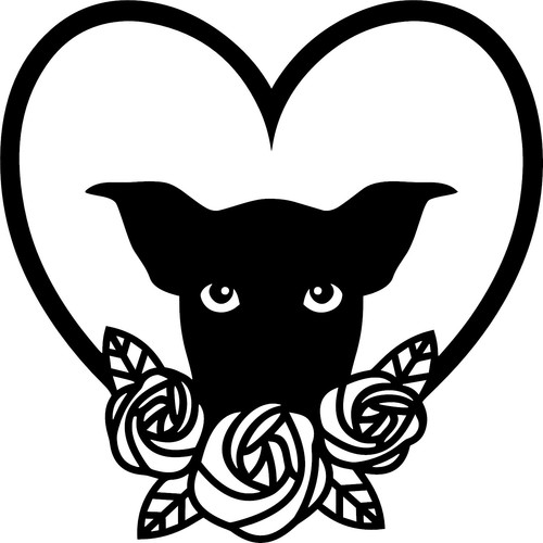 Love heart cute dog - heart, with