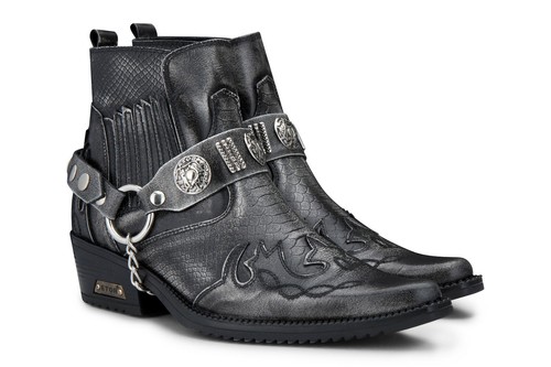 Mens leather cowboy ankle - mens,
