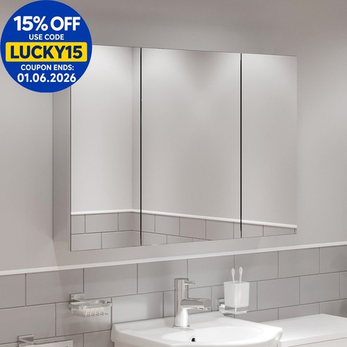 Triple door bathroom mirror - door,