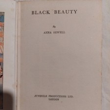 EARLY COPY OF  BLACK BEAUTY by Anna Sewell Juvenile Productions 