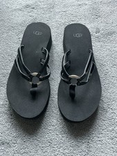UGG SANDIE BLACK FLIP FLOPS UK SIZE 4.5 new
