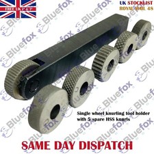 1 Wheel Lathe Knurling Tool Small Lathes 1/2" 12.50mm with 6 Pattern Knurls