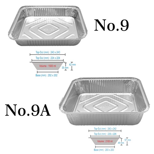 Aluminium foil food - foil, containers