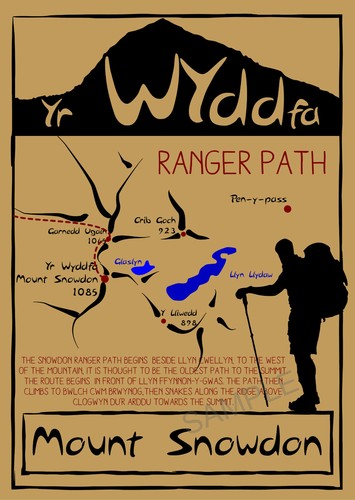 Vintage poster snowdon - vintage,