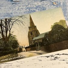 EASTHAM CHURCH-Vintage Matte Colour Postcard-Wirral/Merseyside-Village-Unposted