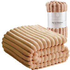 Osum Ribbed Soft Fleece Throws