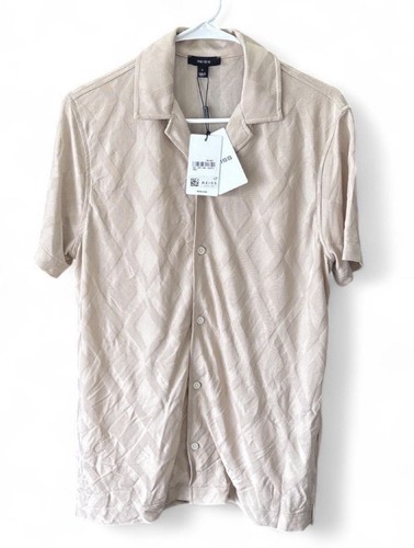 Nwt reiss mens cuban collar - collar, ss