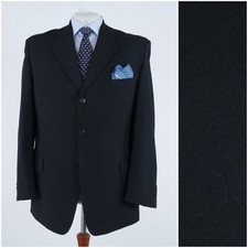 Black Blazer 48R UK Size CANDA Mens Wool Sport Coat Jacket