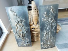 Beautiful Pair of Plaster Relief Panels after Francois Duquesnoy Paris 1892