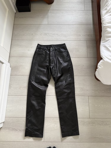 Real leather mom - real, trousers