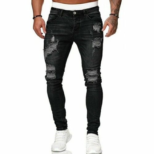 Mens denim ripped - jeans, skinny
