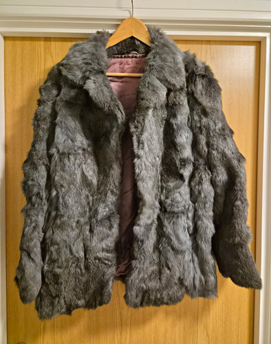 Women grey coney fur short - coney,