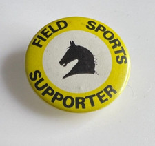 Vintage Field Sports Supporter Pin badge 31 mm